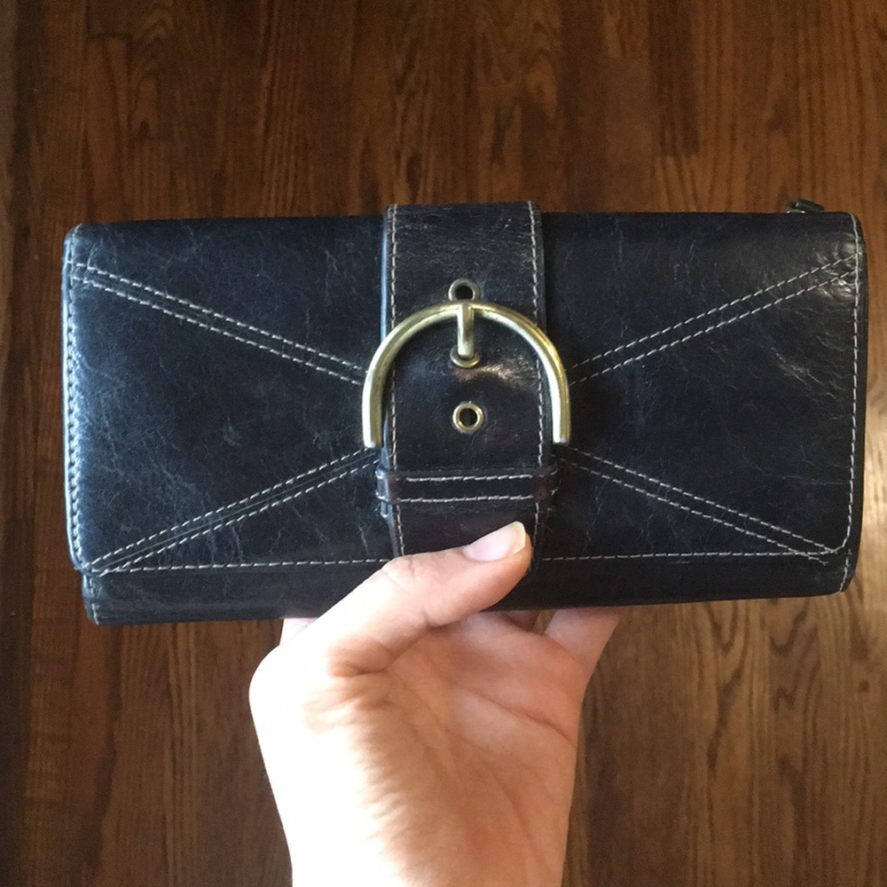 Stylish Black Genuine Leather Good Cond Wallet